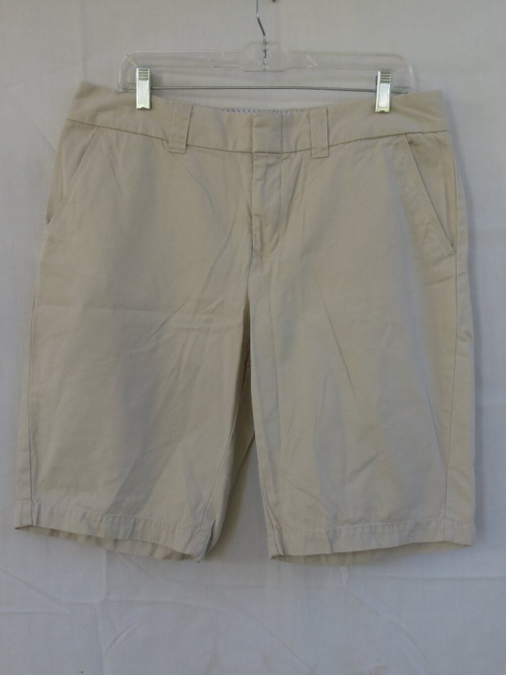 NEW Tommy Hilfiger Shorts Cream High Rise 100% Cotton Comfy Bermuda Plus Size 14
